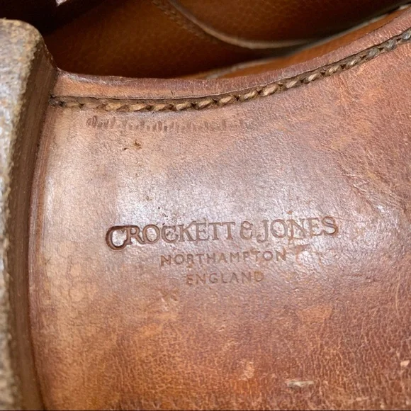 Crockett & Jones Hampsted leather + canvas shoes 9.5 D